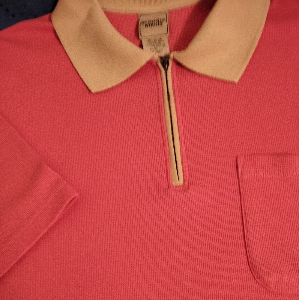 Scandia woods short sleeve zip up neck